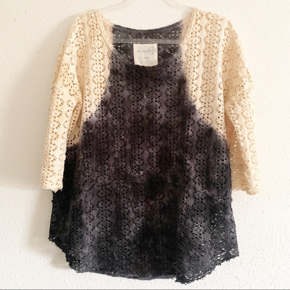 We The Free Women's Size Medium Ombre Cut Out Top